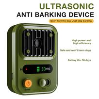 Didelės galios ultragarsinis šunų lojimo atbaidytuvas 33 pėdų Anti Barking įrenginys Įkraunamas ultragarsinis šunų dresuotojas Automatinis šunų stabdytojas USB žalia