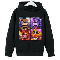 Five Nights At Freddy Hoodie for Children FNAF Anime Cartoon Cute Hooded Sweatshirt Boys Girls Autumn Fashion Sports Hoodies 100