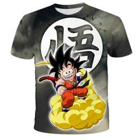 Anime Dragon Ball Son Goku 3d Print Kids T Shirt Summer Fashion Casual T-Shirt Boy Girl Unisex Children's Clothing Tshirt Tops 100