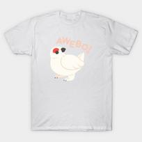 Men Black Print T-shirt Awebo! Ptarmigan No-Cut Transfer Paper Print Cotton Tshirt 4XL balta