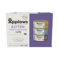 APPLAWS Cat Multipack įvairių skonių želė kačiukams 6x70g skardinė