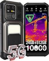 "AGM G3 Pro" lauko mobilusis telefonas su termovizoriumi, 10000 mAh baterija, IP68/IP69K atsparumas vandeniui, integruota stovyklavimo lempa, tvirtas mobilusis telefonas, 116 dB garsiakalbis, 12GB + 512GB, 6,72 colių FHD+