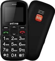 "artfone CS181" mobilusis telefonas senjorams be sutarties, dviejų SIM kortelių 2G GSM mobilusis telefonas su dideliais mygtukais, SOS pagalbos iškvietimo mygtukas, žibintuvėlis, didelis mygtukas, mobilusis telefonas su įkrovimo stotele, 800 mAh baterija
