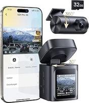 "Baseus VD1 Pro" prietaisų skydelio vaizdo kamera automobiliui priekyje gale 4K + 1080P, saulės prietaisų skydelio vaizdo kamera su 14 dienų baterijos budėjimo režimu, prietaisų skydelio kamera automobiliui su baterija, STARVIS naktinis matymas, 5GHz "WiF