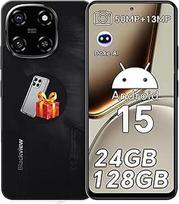 "Blackview" mobilusis telefonas be sutarties 24GB + 128GB/2TB TF, MTK G81 Octa Core 2.0GHz, "Android 15", 6.67 colių 90Hz, 50MP + 13MP, išmanusis telefonas, 5000mAh/18W, dviejų SIM kortelių mobilieji telefonai/Fingerprint/Face ID/GPS