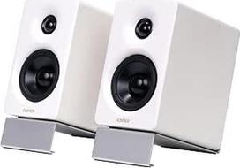 "Edifier M60" multimedijos garsiakalbiai "Bluetooth 5.3", 66 W RMS, "Hi-Res Audio" ir "Hi-Res Wireless Audio", LDAC, 3 colių vidutinių žemų dažnių ir 1 colio aukštų dažnių garsiakalbis, USB-C ir "Aux" įvestys, kompaktiškas stalinis garsiakalbis - baltas