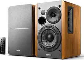 "Edifier Studio R1280DB 2.0" "Bluetooth" garsiakalbių sistema (42 W), medžio spalvos, lentyninis garsiakalbis su infraraudonųjų spindulių nuotolinio valdymo pulteliu