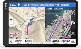 "Garmin dēzl LGV720 MT-S" išmanusis sunkvežimių navigacijos įrenginys su 7 colių (17,7 cm) spalvotu ekranu, iš anksto įdiegtais ES žemėlapiais (34 šalys), konkrečios transporto priemonės maršruto nuorodomis, orų perspėjimais, populiariais sunkvežimių marš