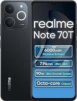 "realme Note 70T" 4G išmanusis telefonas 4+256GB, 6,75 colių ekranas, obsidiano juodos spalvos, 90 Hz ekranas, 6000 mAh baterija, 32 MP kamera, galingas "Octacore" procesorius, IP54