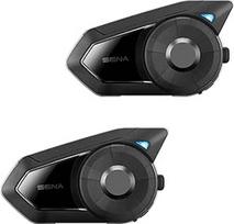 "Sena" 30K "Bluetooth" ausinės motociklams / tinklinio ryšio sistema su HD garsiakalbiais, dviguba pakuotė