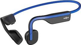 "SHOKZ OpenMove Bone Sound" ausinės, atviros sportinės "Bluetooth" ausinės su triukšmą slopinančiu mikrofonu, IP55 vandeniui atsparios belaidės ausinės bėgimui, 6 valandų trukmės, su lipdukais, mėlynos spalvos