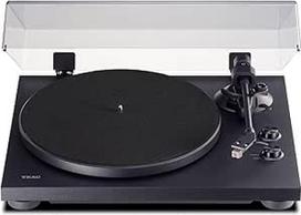 "Teac" TN-280BT-A3 patefonas su "Bluetooth" išvestimi garsiakalbiams ir ausinėms (aliuminio patefonas, diržinė pavara, MM Phono preampas, didelio tankio MDF korpusas) Juodas