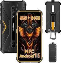 "Ulefone Armor X12 Pro" lauko išmanusis telefonas, 8GB RAM + 64GB ROM, "Android 15" mobilusis telefonas, 13 MP kamera, 5,45 colių HD+, 4860 mAh baterija, lauko mobilieji telefonai 4G Dual SIM/NFC/GPS/IP69K