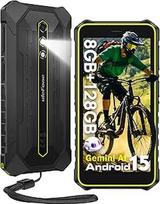 "Ulefone Rugking 2 Pro" lauko mobilusis telefonas be sutarties "Android 15", aštuonių branduolių 8GB + 128GB/2TB TF, dirbtinio intelekto statybvietės mobilusis telefonas su 5,45 colių "Corning Glass" stiklu, 4550 mAh/13MP/Widevine L1/Dual SIM