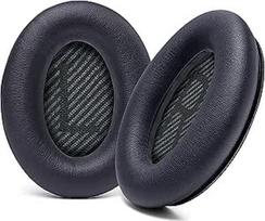 "WC Wicked Cushions" pakaitinės ausų pagalvėlės, suderinamos su "Bose QuietComfort 35" (QC35), "QuietComfort 35ii" (QC35ii) ir kitomis ausinėmis - didesnis komfortas ir patvarumas | Juoda
