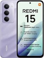 "Xiaomi Redmi 15", išmanusis telefonas, 8 + 256GB, 6,9 colių FHD + 144 Hz DotDisplay, "Snapdragon 685", 50 MP AI dviguba kamera, 7000 mAh baterija, smėlio violetinės spalvos