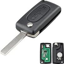 2 mygtukai Peugeot automobilio rakto korpusas 433 MHz PCF7961 lustas Pilnas raktas su elektronika Peugeot 207 307 308 408 Citr oen C2 C3 C4 Picasso CE0536 automobilio rakto nuotolinio valdymo pultas