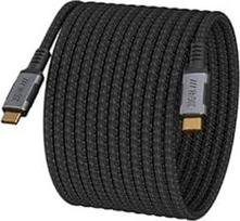 5 m ilgio USB C kabelis, suderinamas su "Thunderbolt 3" kabeliu, USBC 3.2 Gen 2 x 2 20Gbps duomenų perdavimas, C tipo USB 100 W įkrovimo kabelis, USB-C 4K @ 120 Hz vaizdo perdavimas monitoriui, ekranui, SSD