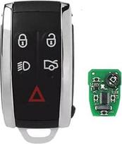 5 mygtukų automobilinis nuotolinio valdymo pultelis "Smart Keyless Key Fob Case Shell Uncut Key Blade For Jaguar XF XK XKR 2007 2008 2009 2009 2010 2012 X-Type S-Type (433MHz nuotolinio valdymo pultelis)