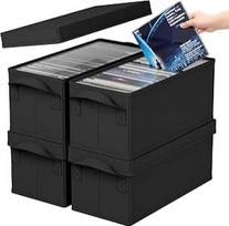 8 pakuotės DVD laikymo dėžutės 40 x 20 x 15 cm su dangteliu, 50 DVD juvelyriniuose dėkluose, 85 DVD plonuose dėkluose ir 220 diskų CD dėkluose Organizatorius CD ir DVD juodos spalvos