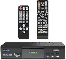 APM Full HD 1080p TNT dekoderis, H.265 HEVC TNT imtuvas, vereinfachte Fernbedienung, DVB-T2 DVB-C demoduliatorius HDMI prievadai, SCART, USB, Koax.Freie terrestrische Kanäle Frankreich Deutschland Spanien, 428002