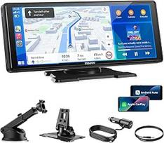 ESSGOO Carplay Android automobilio ekranas, 10,26 colių Apple Carplay ekranas AirPlay/Mirror Link, automobilinis multimedijos grotuvas su belaidžiu jutikliniu ekranu, GPS navigacija, Bluetooth 5.3, AUX, automobilinis radijas, balsas