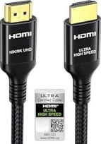 Etseinri 10K 8K HDMI 2.1 kabelis 2,5 m, sertifikuotas 48Gb/s itin didelės spartos HDMI kabelis 4K 240Hz 165Hz 144Hz 120Hz 0,01 ms eARC HDCP2.3 HDR 10+ Dolby Atmos Vision žaidimų monitoriams TV projektoriui