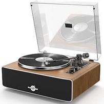 HP-H2501 Retro "Bluetooth" patefonas su garsiakalbiais, "viskas viename" vinilinių plokštelių grotuvas su AT-3600L imtuvu, diržinė pavara, 2 greičiai (33/45 aps./min.), idealiai tinka muzikos mėgėjams