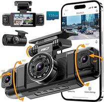IIWEY N5 Dash Cam 4 kanalų 360° kamera automobiliui - 1080P priekyje, gale, viduje, šone - naktinis matymas, G jutiklis, parkavimo režimas, 5G WiFi ir programėlė, įskaitant 128GB SD kortelę