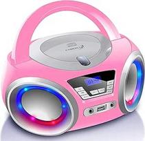 Nešiojamas CD grotuvas Boombox CD/CD-R USB FM radijas AUX-In ausinių lizdas CD grotuvas LED disko žibintai Vaikų radijas CD radijas CD radijas Stereo kompaktiška sistema