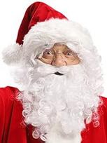 Perukas + barzda + kepurė + antakiai + akiniai Kalėdų Senelis Saint Nick Kalėdų Senelis Kalėdos Balta