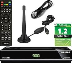 Rinkinys: Comag SL65T2 DVB-T2 imtuvas (su Freenet TV prieigos sistema) + aktyvi DVB-T2 antena + HDMI kabelis, HDTV, PVR, HD USB medijos grotuvas, HDMI ir SCART išvestis, juodas