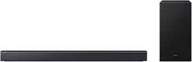 SAMSUNG HW-B460GF B serijos 2.1 kanalo garso juosta televizoriui, televizoriaus garsiakalbis su belaidžiu 6,5 colio žemų dažnių garsiakalbiu, žaidimų režimas, adaptyvusis garsas, žemų dažnių stiprinimo režimas, virtualus erdvinis garsas