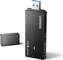UGREEN WLAN atmintinė kompiuteriui "WiFi 6", AX1800 WLAN adapteris kompiuteriui, dviejų dažnių 5GHz/2.4GHz, integruota tvarkyklė, puikus šilumos išsklaidymas, OFDMA+MU-MIMO, WPA3, USB WLAN atmintinė, suderinama su "Windows 11/10