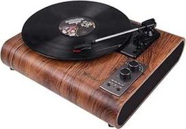 VOKSUN patefonas "Bluetooth", vinilinių plokštelių grotuvas, patefonas su garsiakalbiu, Aux RCA AM FM ausinių lizdas, nešiojamas retro patefonas, graikinis riešutas