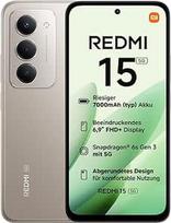 XIAOMI Redmi 15 5G, išmanusis telefonas, 8+256GB, 6,9 colių FHD+ DotDisplay 144Hz, "Snapdragon 6s Gen 3", 6 nm procesas, aštuonių branduolių procesorius, 50 MP pagrindinė kamera, 7000 mAh, titano spalvos