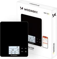 Wozinsky Išmaniosios virtuvės svarstyklės su ekrano programėle "Bluetooth" 10 kg - juodos spalvos