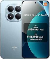 XIAOMI Redmi Note 15 Pro 5G išmanusis telefonas (8 + 512GB) - 6580 mAh baterija, IP66/IP68 apsauga nuo dulkių ir vandens, 200 MP fotoaparatas, 6,83 colių AMOLED ekranas, ledyno mėlyna