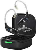 Yinyoo KBEAR BT15 PRO "Bluetooth 5.4" modulis, kabeliukas sportui, HiFi, glaudus suderinamumas, kopetėlė KZ ZS10 PRO/EDX PRO/ZSN PRO/ZST (juodos spalvos, 2 poligonai 0,78 mm)