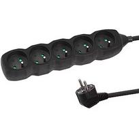Esperanza ELK208K Power strip 5GN/3M Black ELK208K