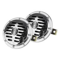 Garso signalas – chromuotas, 125 mm, 110 dB, 12V, AMIO-04074