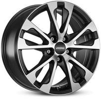 Ratlankis RONAL R17x7 5x108 ET 55 CB 63 (Jet Black Matte Front Polished)