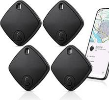 "Android Air Tag Key Finder", 4 išmaniųjų žymių "Android" seklys, suderinamas su "Google My Find Hub", "Bluetooth" seklys raktams, piniginei, dviračiui ir lagaminui (juodas, 4 pakuotės)