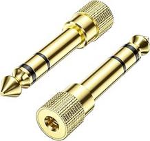 "Cable Matters" 2 pakuotės 6,35 mm į 3,5 mm ausinių adapteris (6 3 3 lizdo į 3 5 adapterį, 3 5 lizdo į 6 3 lizdo adapterį) su kietuoju variu, 3 5 lizdo į 6,3 lizdo adapterį