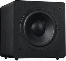 "Dynavoice Challenger SUB-8 Black" aktyvusis žemų dažnių garsiakalbis 90W RMS uždaras korpusas 8 colių žemų dažnių garsiakalbis greito atsako žemų dažnių kompaktiškas garsiakalbis muzika namų kinas krosoveris 40Hz-200Hz garso stiprintuvas