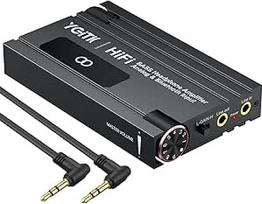 "HiFi" ausinių stiprintuvas "Bluetooth" nešiojamasis "Bass" ausinių stiprintuvas 3,5 mm, dviejų pakopų stiprinimo jungiklis 16-600Ω, įkraunamas garso stiprintuvas, skirtas MP3 MP4 telefonams (juodas)