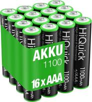 "HiQuick" 8 x AAA 1100 mAh + 8 x AA 2800 mAh įkraunamos baterijos