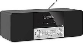 "TechniSat DIGITRADIO 3 ASA Stereo DAB+ kompaktiška sistema su automatiniu saugos signalu (FM, CD grotuvas su atnaujinimo funkcija, "Bluetooth", USB, AUX-In, ausinių lizdas, OLED ekranas, žadintuvas, 20 W RMS) Juoda