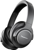 "truefree HF-10" "Bluetooth" ausinės per ausis su 40 mm garsiakalbiu, ANC -45 dB, kambario garsas, 125 valandų baterija, dirbtinio intelekto mikrofonas, programėlė, žaidimų režimas, sulankstomos, USB-C, AUX, ausinės su skaidrumo režimu