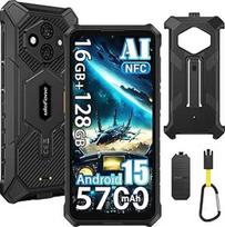 "Ulefone Rugking 3 Pro" lauko mobilusis telefonas be sutarties, 16GB + 128GB/2TB lauko išmanusis telefonas su "Android 15", 48MP + 8MP, 6,56 colių HD+ 120Hz, 5700mAh, IP68 vandeniui atsparus mobilusis telefonas, 4G/5G WiFi/NFC/OTG